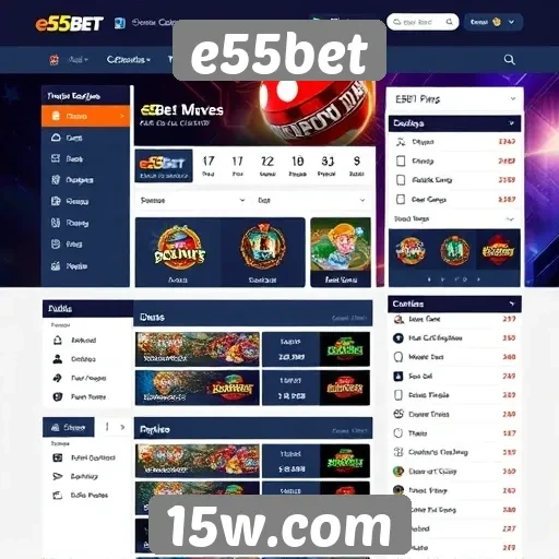 Interface do usuário do e55bet é intuitiva